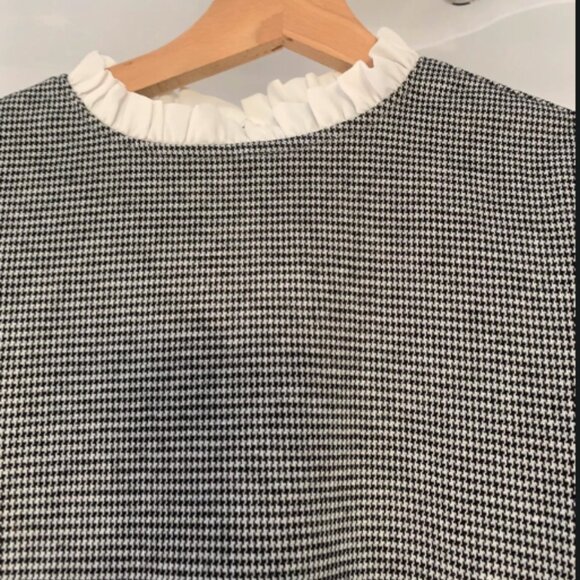 Blouse en maille pied-de-poule - Houndstooth Knit Blouse - Picture 3 of 4